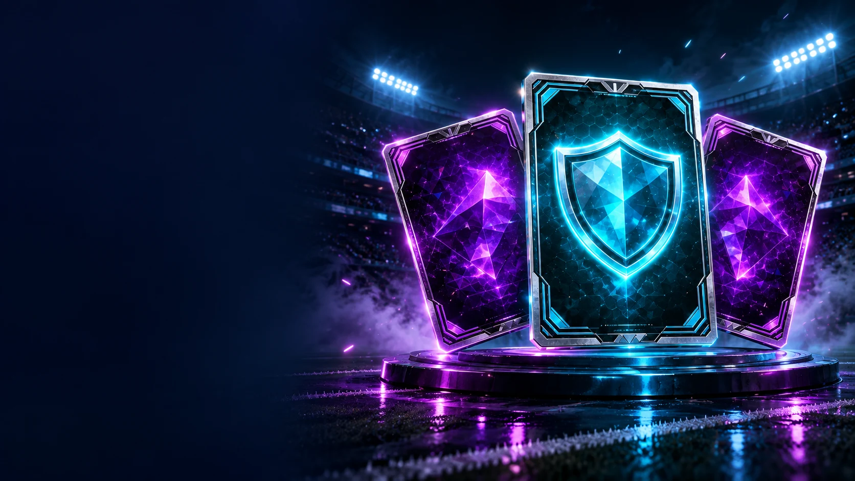 The Edge shield and power cards
